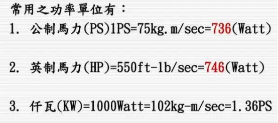 主机马力和主机功率